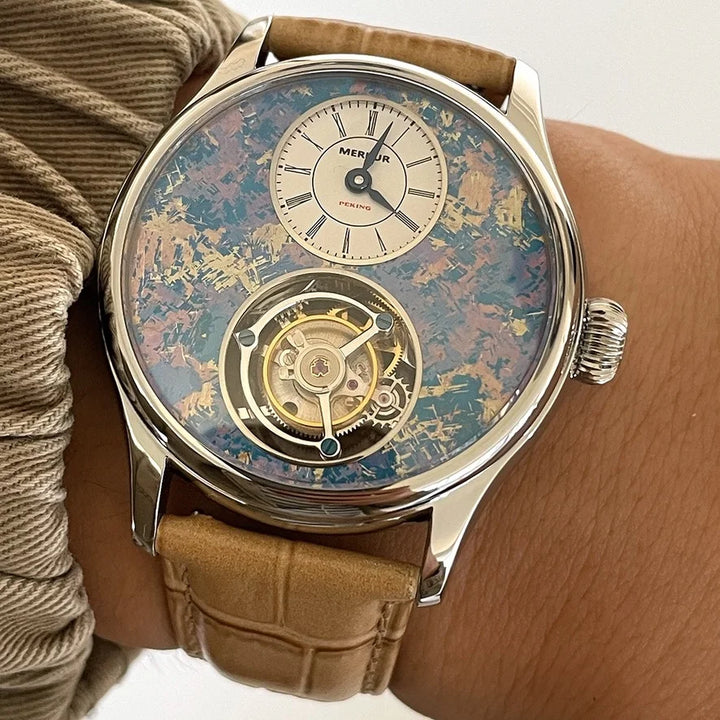Natural Stone Dial Tourbillon Watch