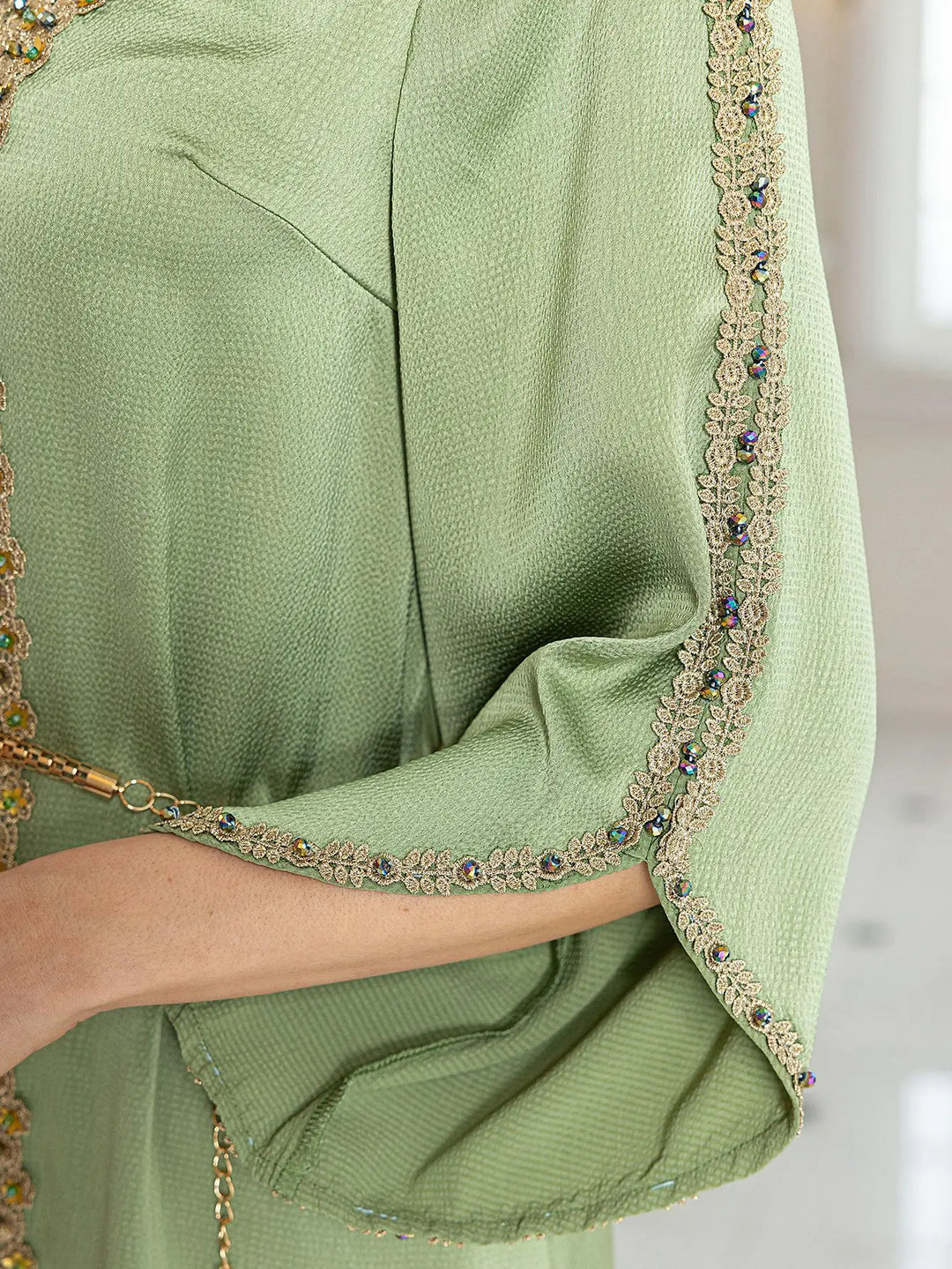 Lovely Satin Kaftan Maxi Dress