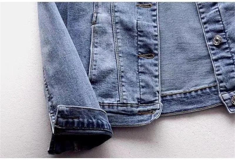 Vintage Long Sleeve Autumn Denim Jacket