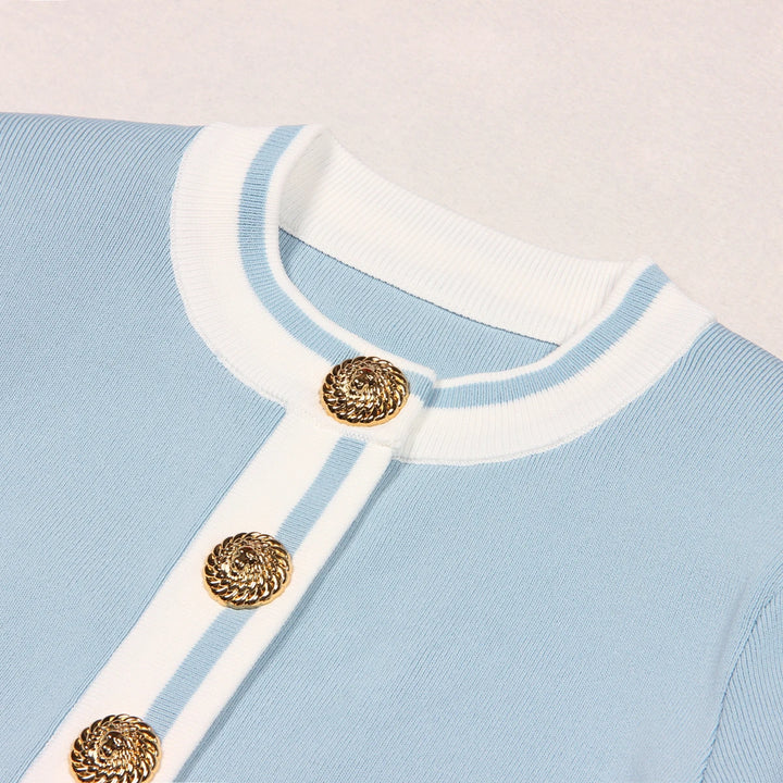 Versatile Crew Neck Woolen Cardigan