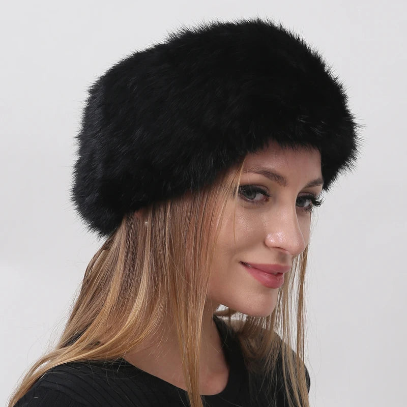 Luxurious Fluffy Fur Elastic Band Hat