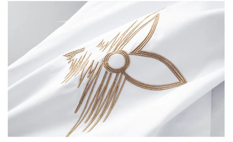 Everyday Luxury Embroidered Dress Shirt