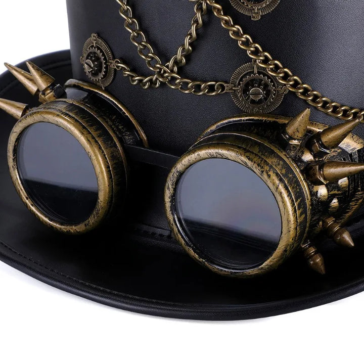 Victorian Steampunk Goggles Hat