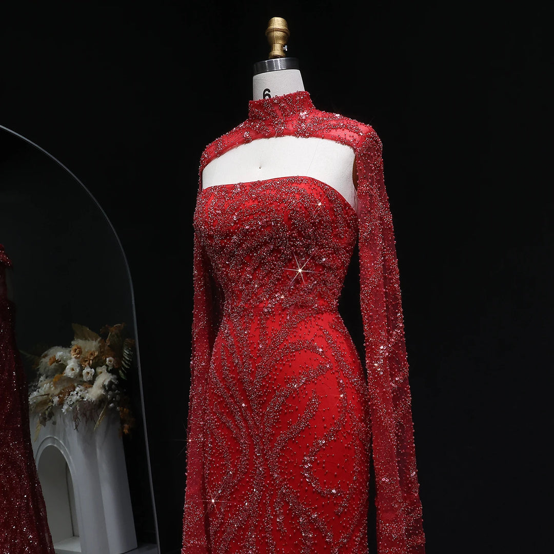 Exquisite Beaded Arabic Night Dress