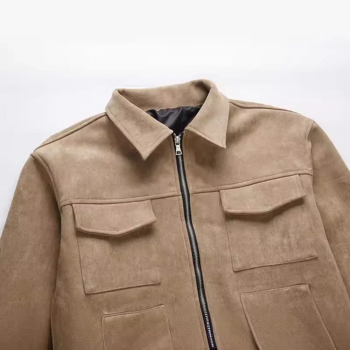 Trendy Oversized Suede Coat