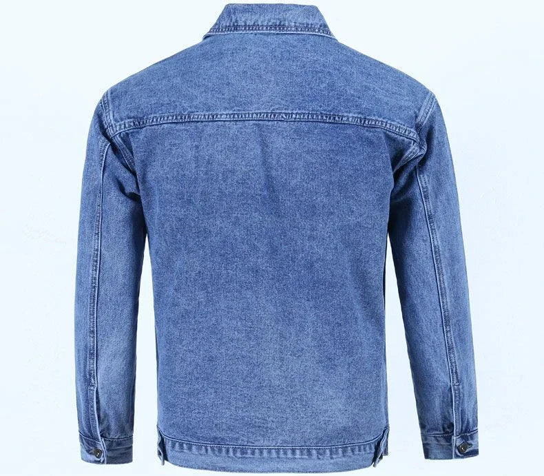 Stylish Button-Up Denim Jeans Coat