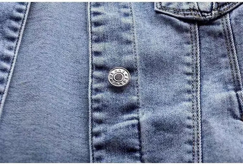 Vintage Long Sleeve Autumn Denim Jacket