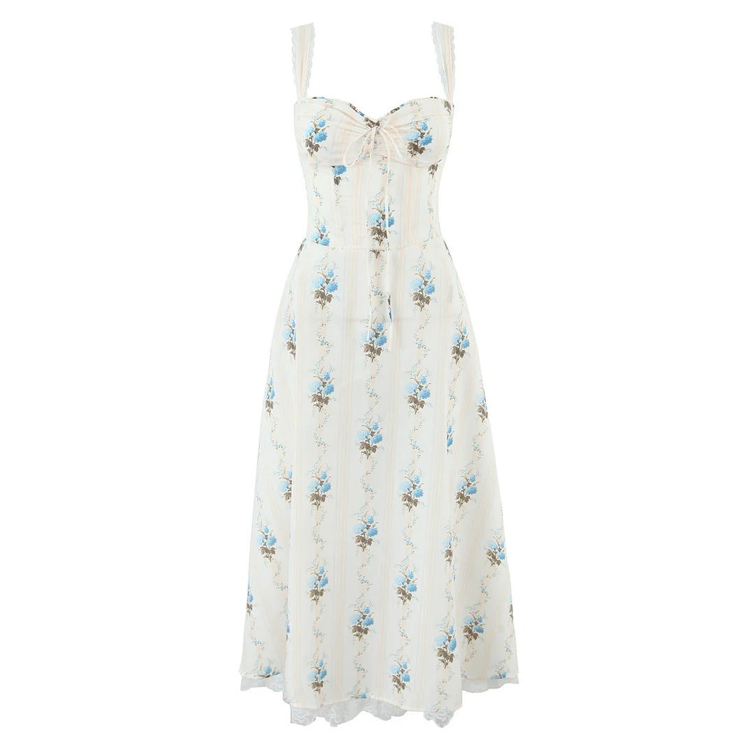 Romantic Lace Spliced Holiday Dress
