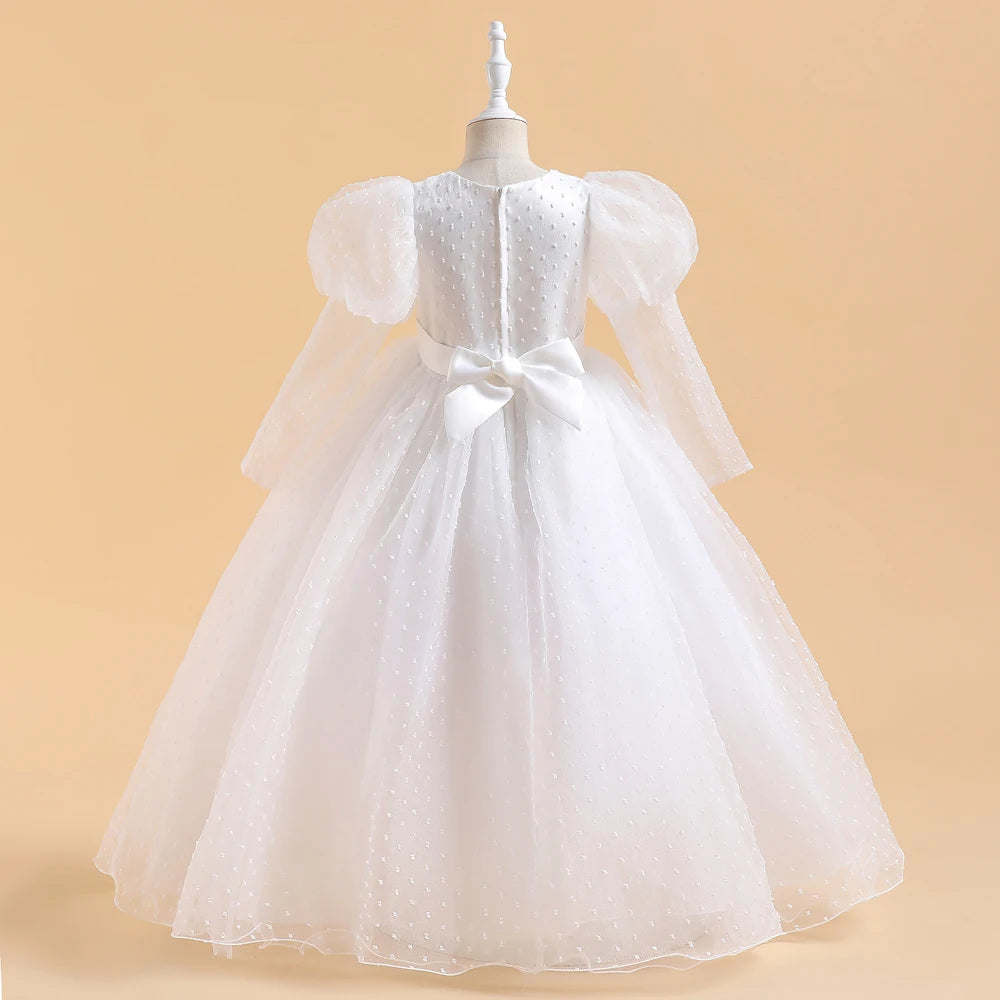 Charming Floral Belt Little Bridesmaid Dress