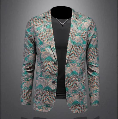 Fancy Printed Slim Fit Blazer