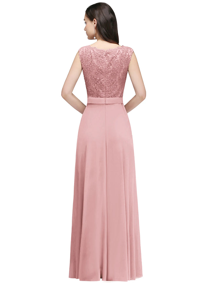 Beauteous Floral Lace Evening Gown