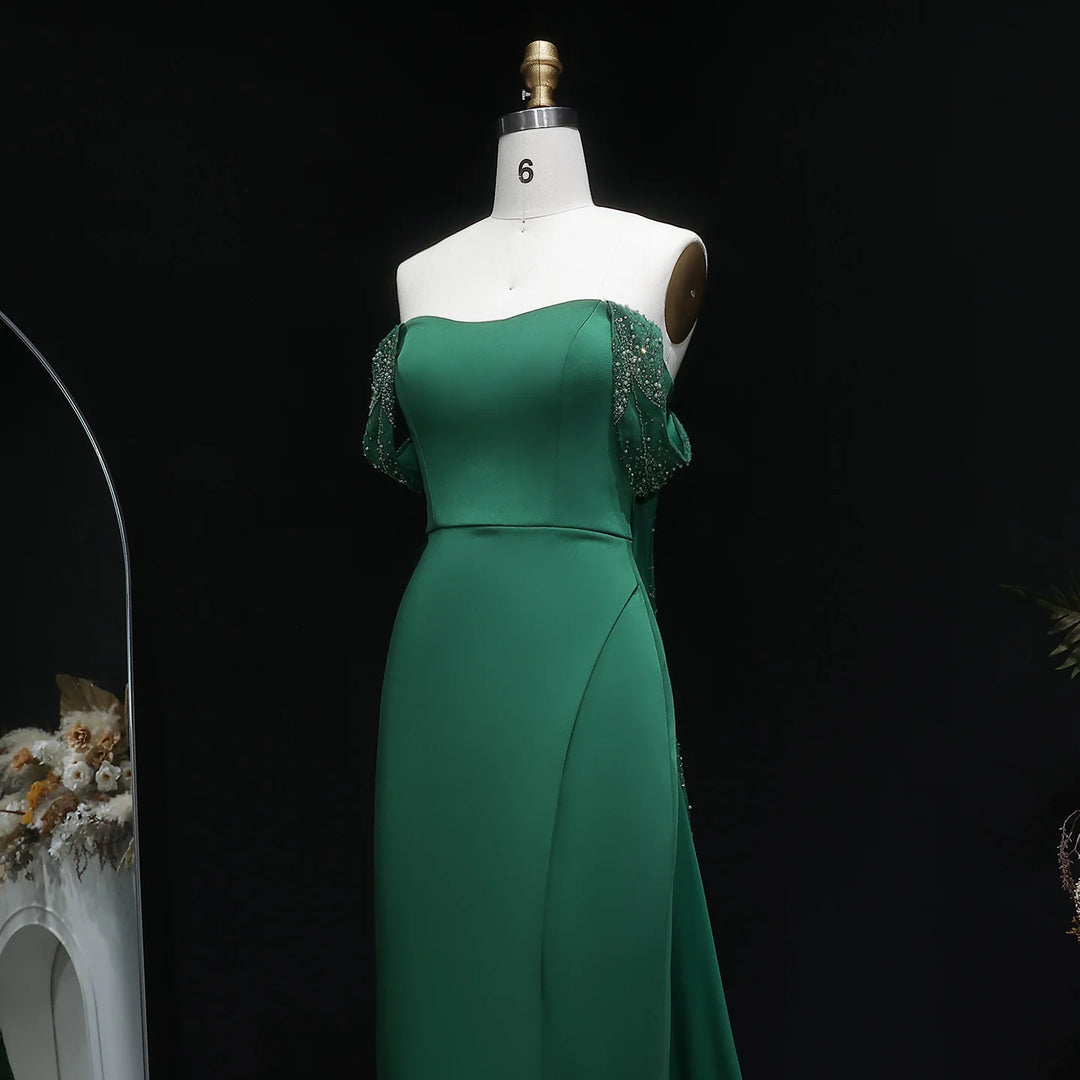 Radiant Green Sheath Evening Dress