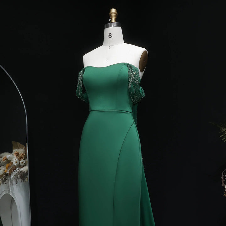 Radiant Green Sheath Evening Dress