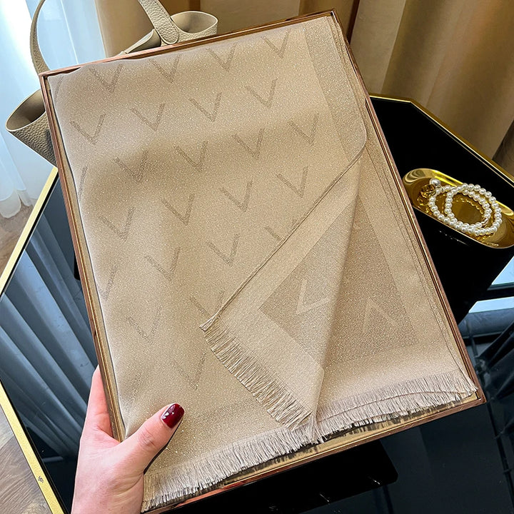 Elegant Silk Blend Shawl Wrap Headscarf