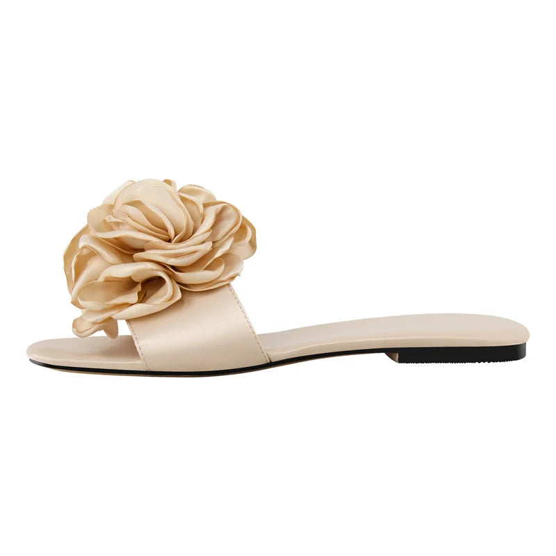 Light Luxury Flower Flat Sandals