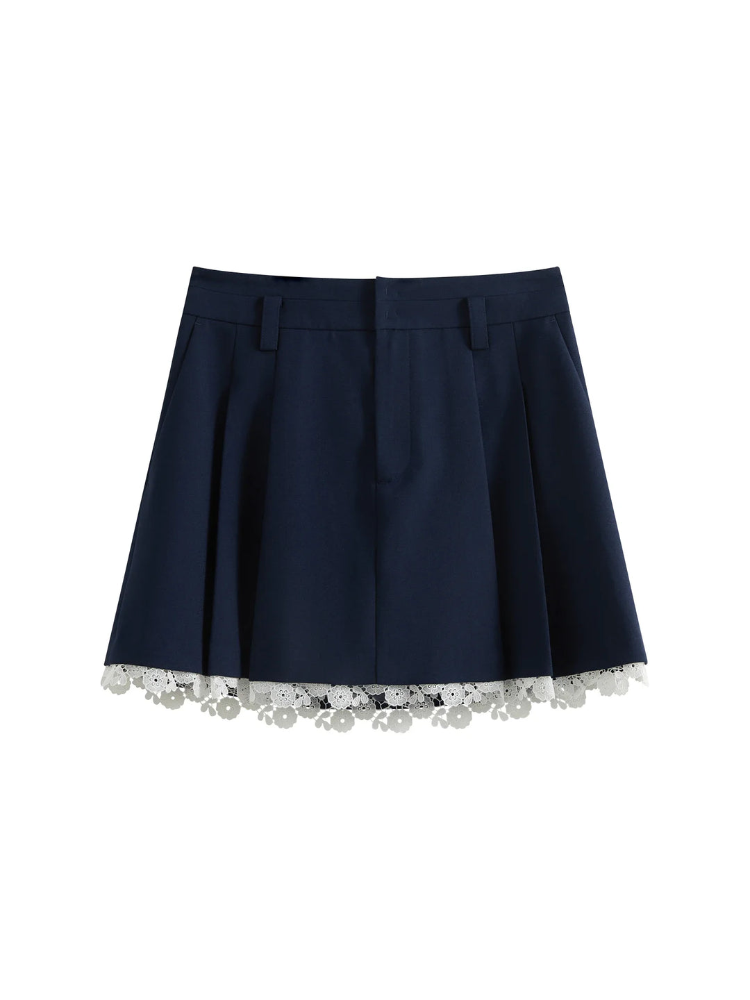 Trendy A-line Pleated Mini Skirt
