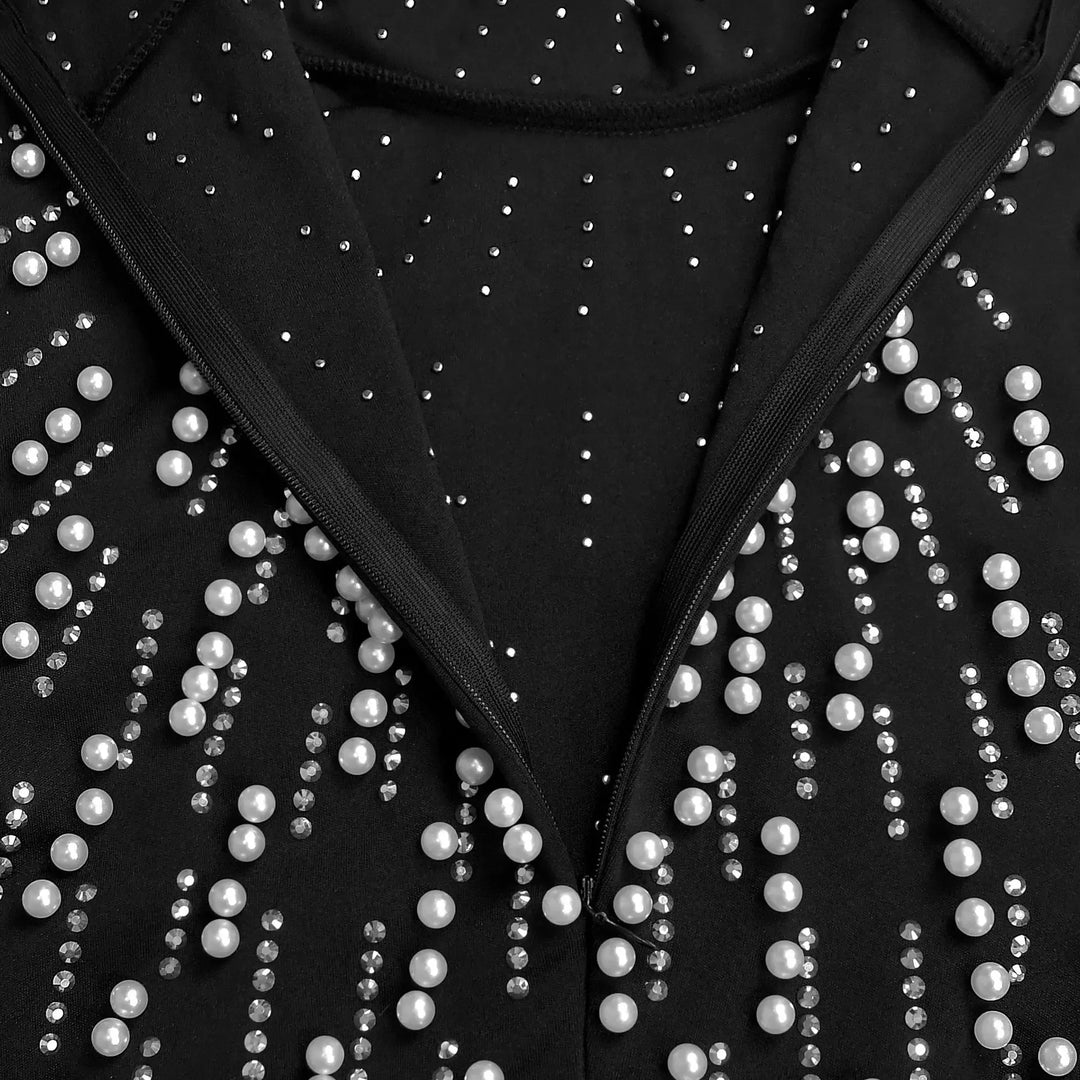 Appealing Drill Beaded Formal Party Dress