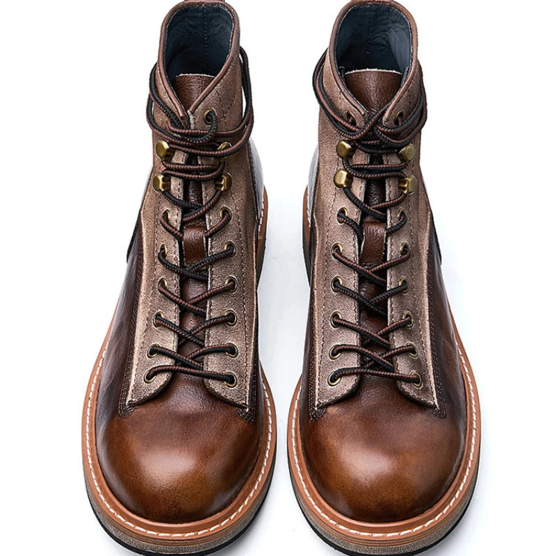 British Style Retro Thick Biker Boots