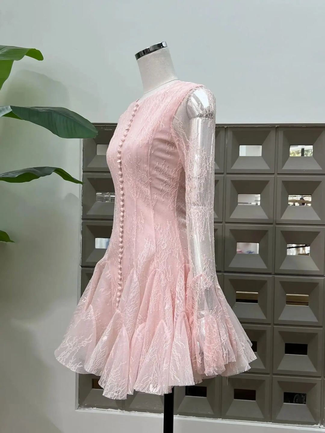 Sweet Flare Sleeves Mini Dress