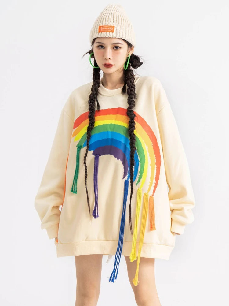 Rainbow Tassel Women's Sweatshirt