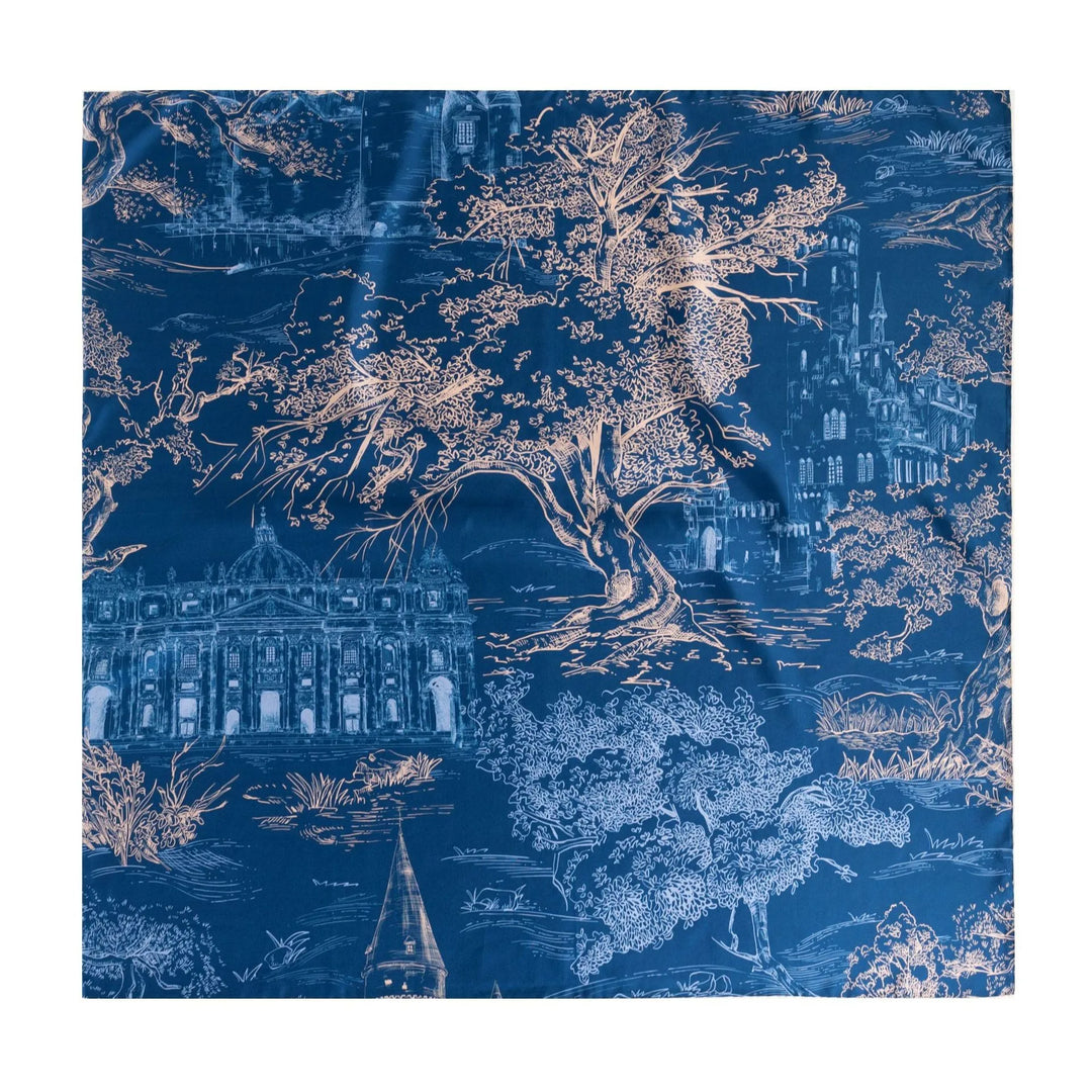 Chinese Style Mulberry Silk Square Scarf