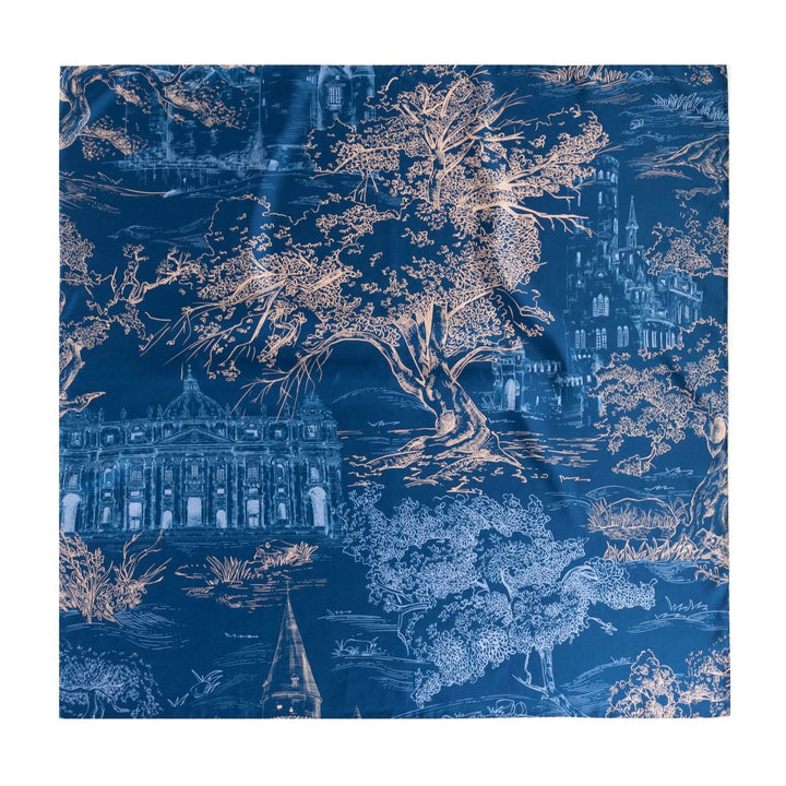 Chinese Style Mulberry Silk Square Scarf