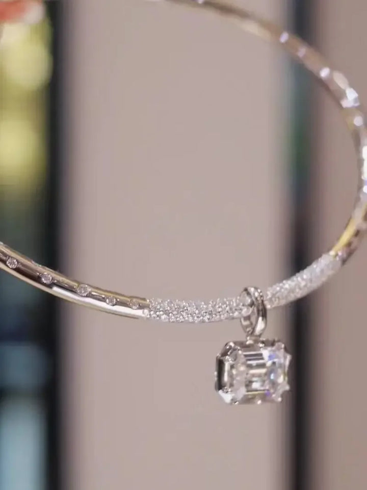 Luxury Pure Silver Torques Pendant Necklace