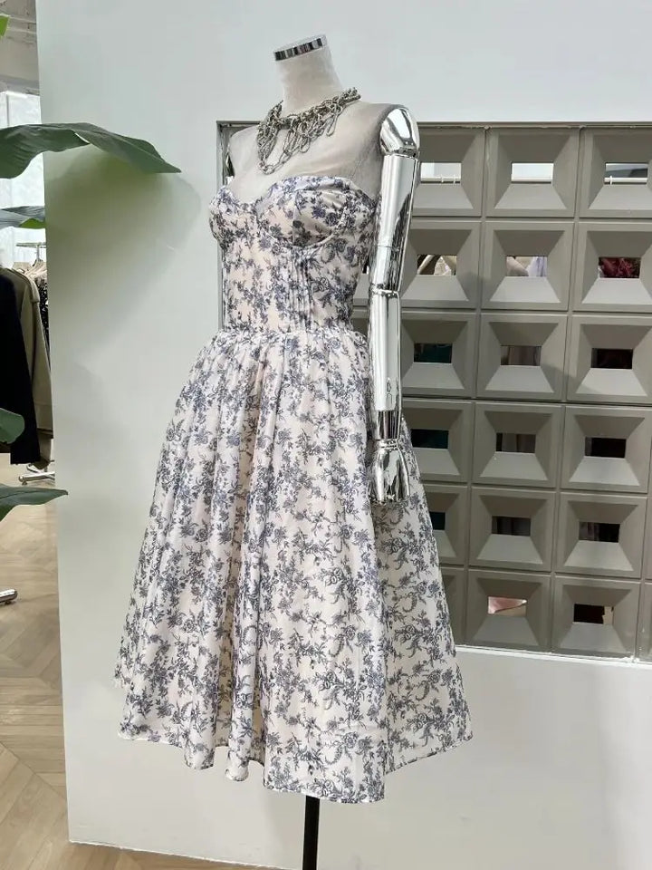 Graceful A-Line Mesh Evening Dress