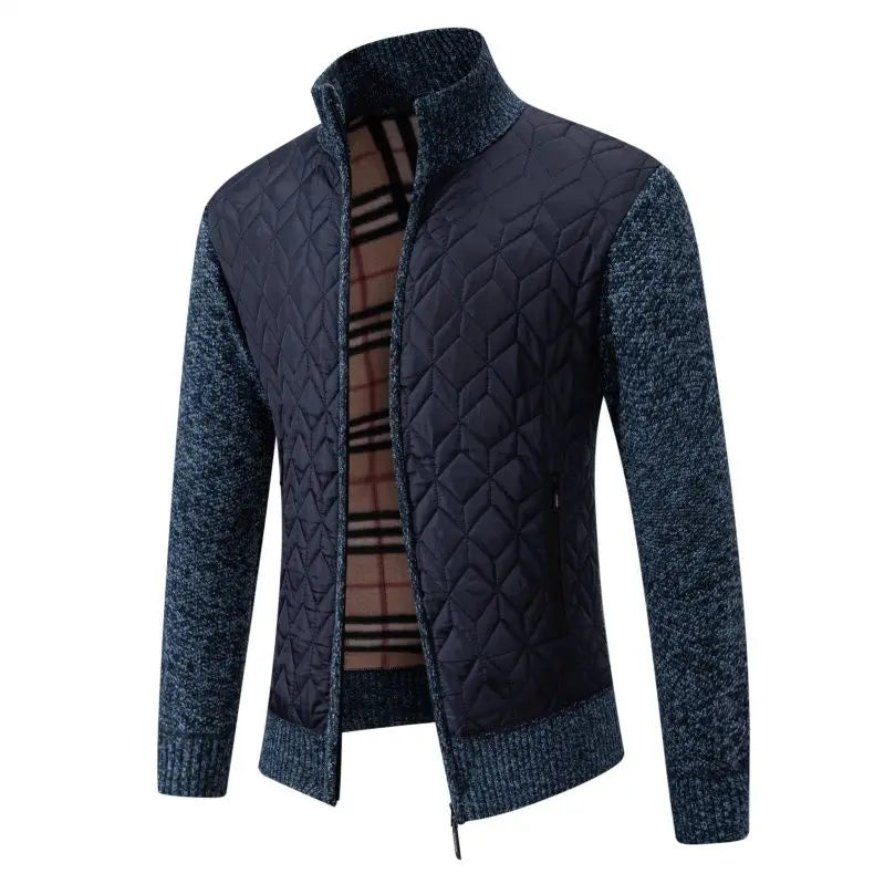 Smart Stand-up Collar Zipper Cardigan