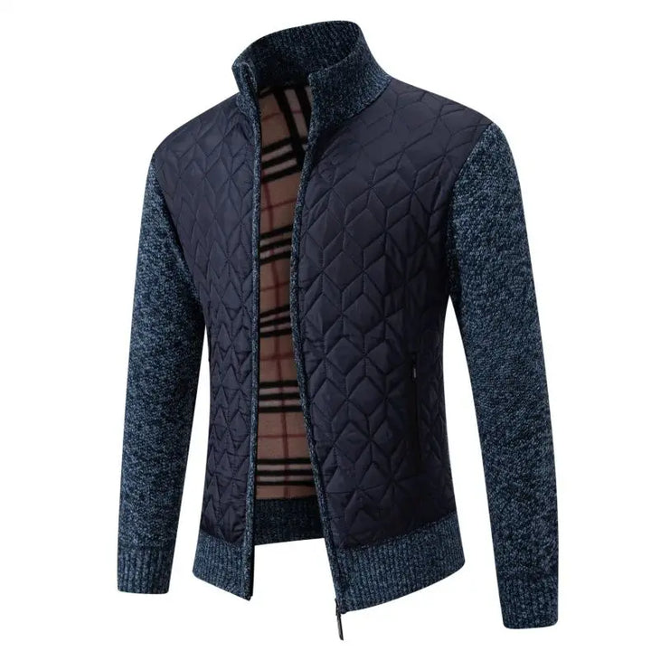 Smart Stand-up Collar Zipper Cardigan