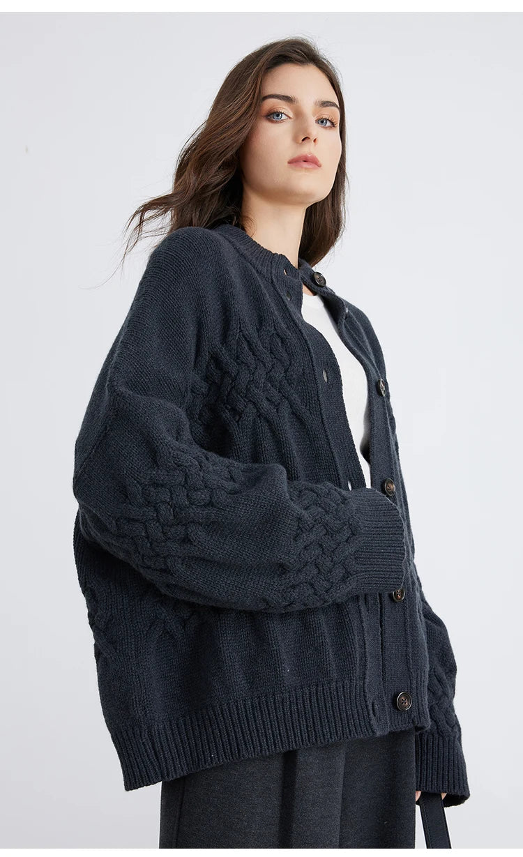 Everyday Thick Pure Wool Cardigan