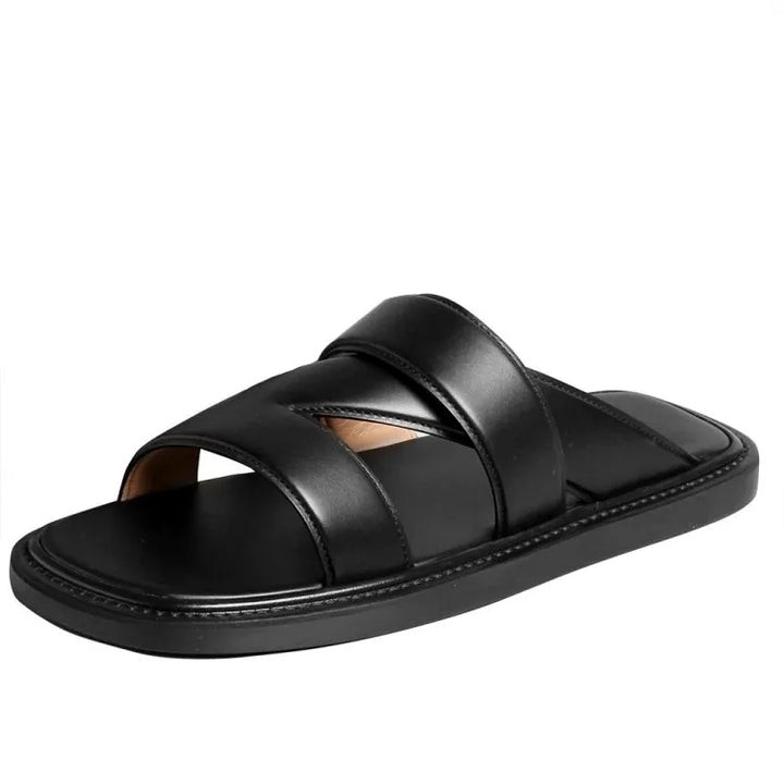 Comfortable Flat Leather Slippers