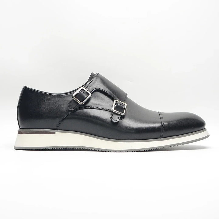 Classic Double Buckle Monk Shoes