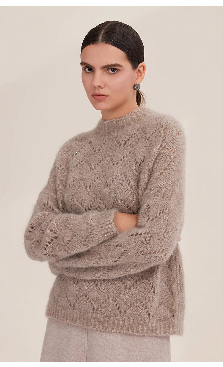Refined Cashmere Mock Neck Jumper