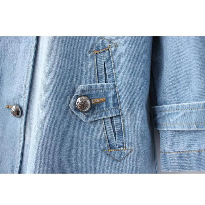 Stylish Double Breasted Denim Jacket