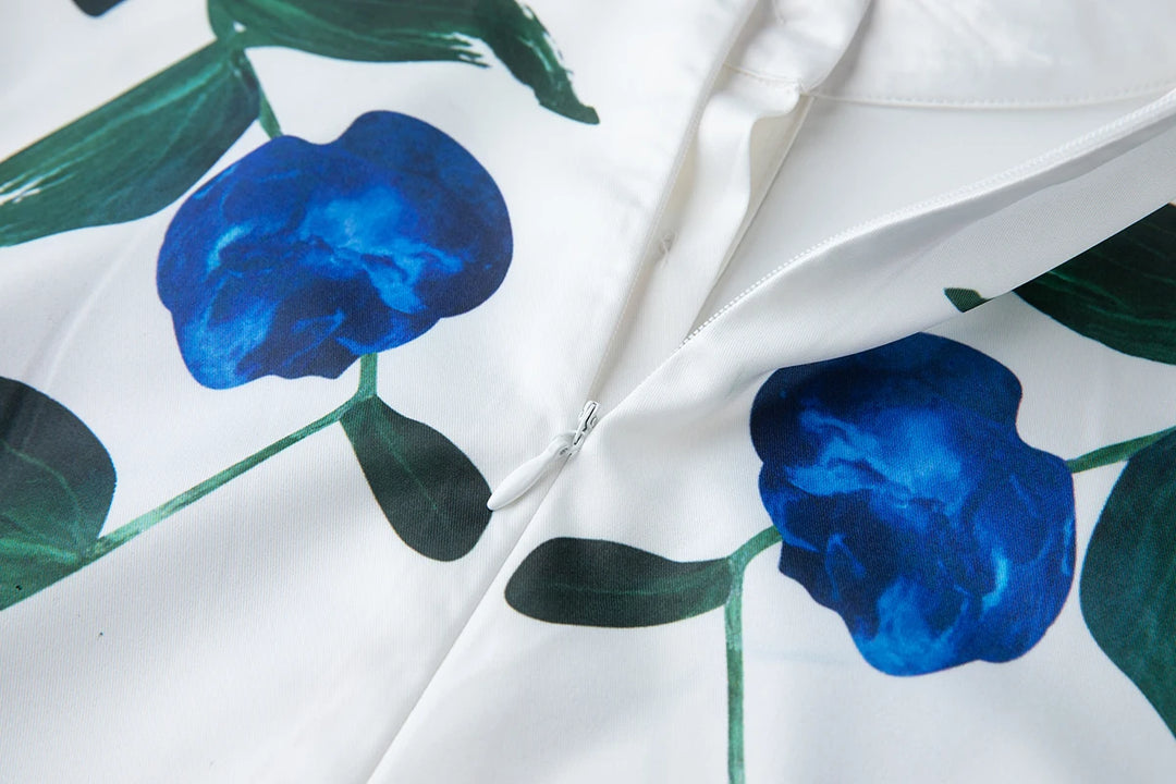 Modern Stand Collar Holiday Dress