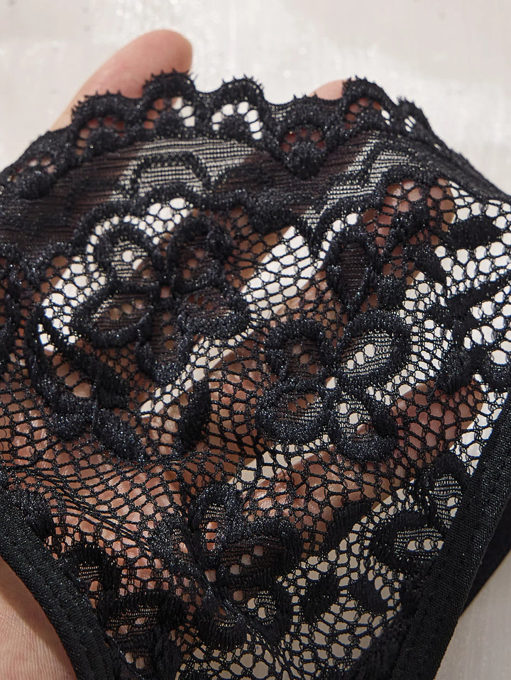 Elegant See-through Leopard Print Bra Set