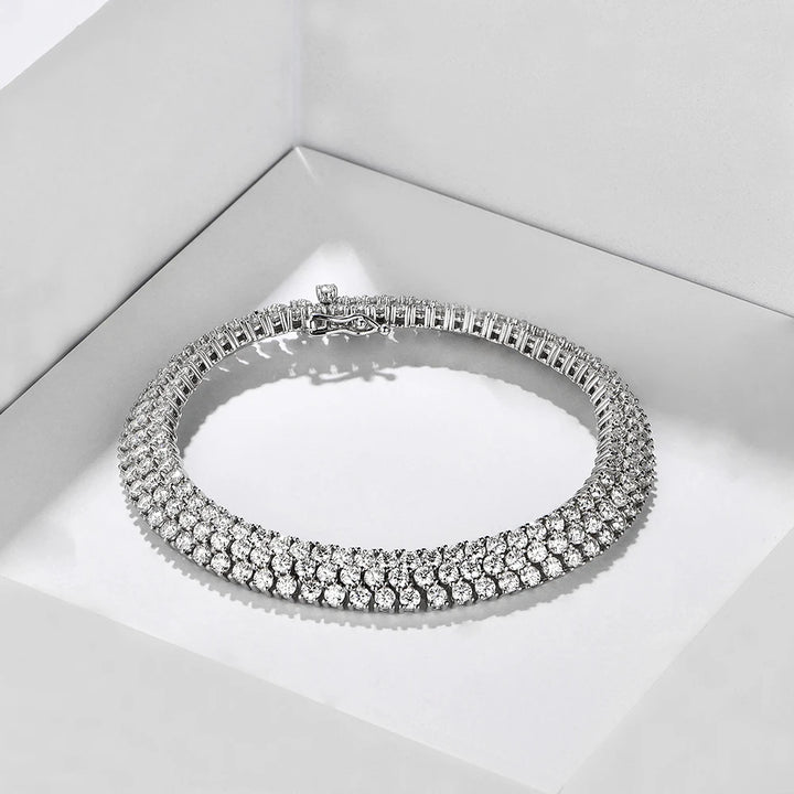 Neat Gold-Plated Moissanite Bracelet