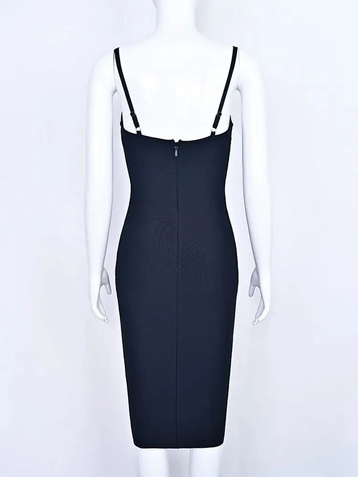 Trendy Lace Bandage Evening Dress