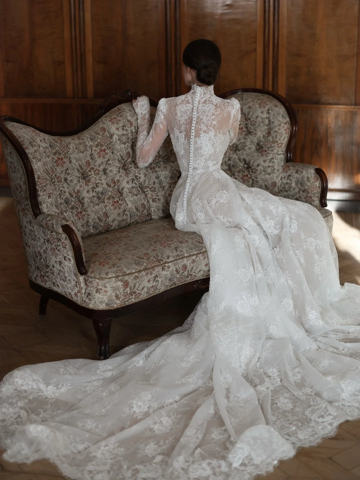 Charming A-Line Lace Wedding Couture