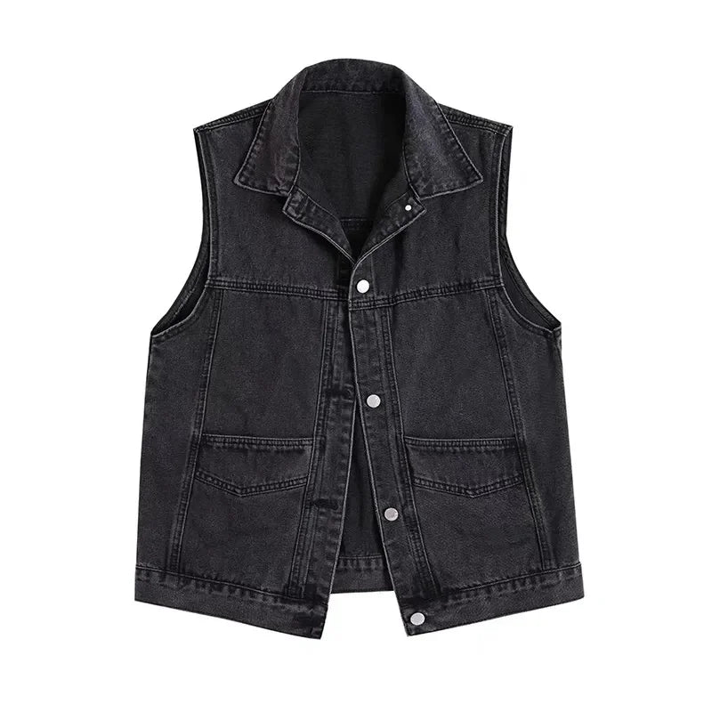 Stylish Loose Denim Jeans Vest