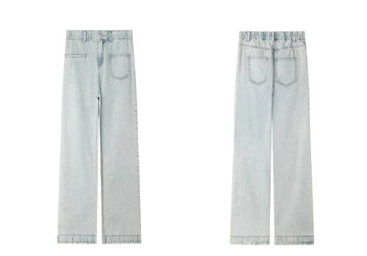 High-Waist Wide Leg Denim Pants