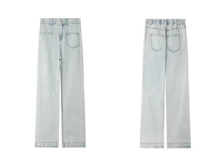 High-Waist Wide Leg Denim Pants