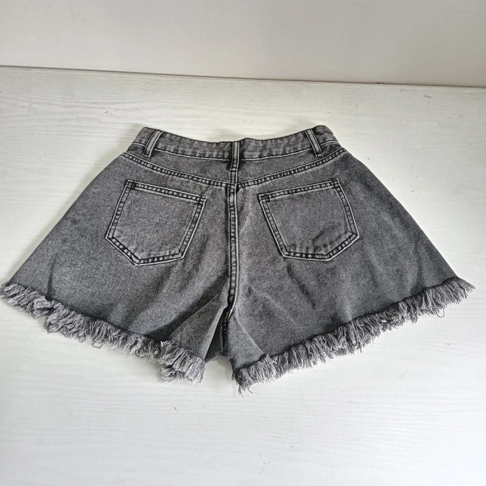 Trendy High Waist Loose Fit Denim Shorts
