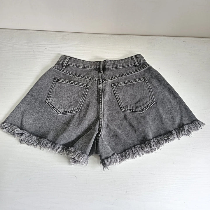 Trendy High Waist Loose Fit Denim Shorts