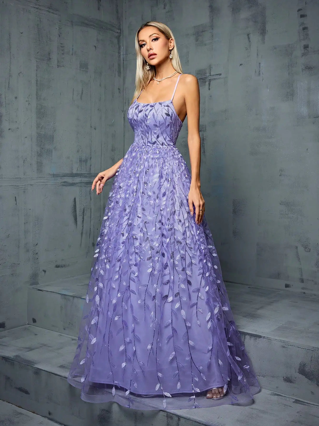 Refined Splicing Cross Band Party Gown