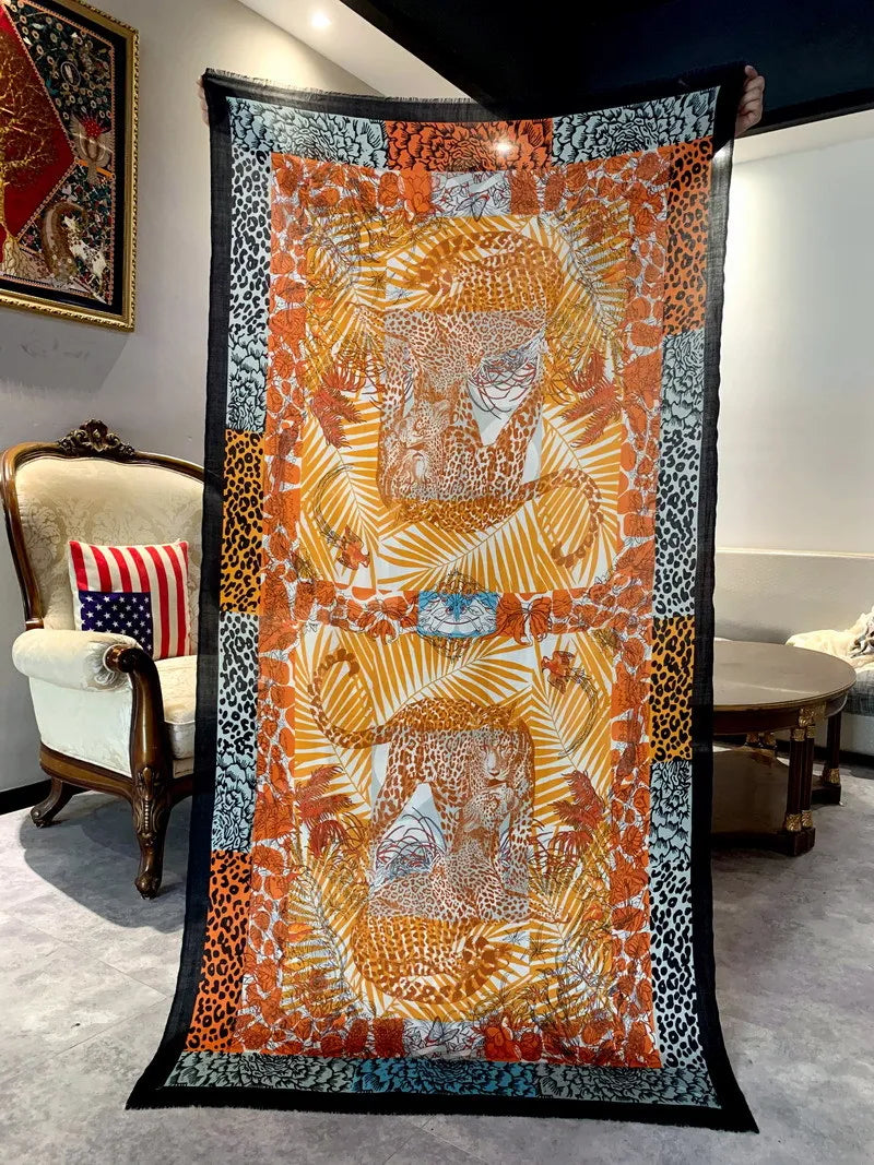 Effortlessly Stylish Long Cashmere Tassels Shawl