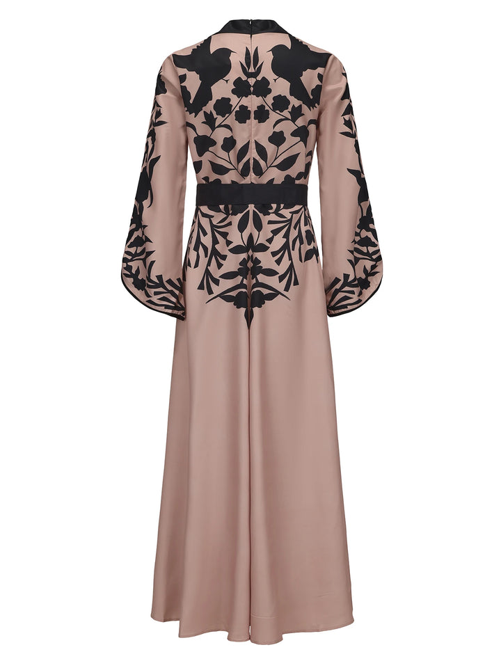 Trendy Flared Sleeves Abaya Dress