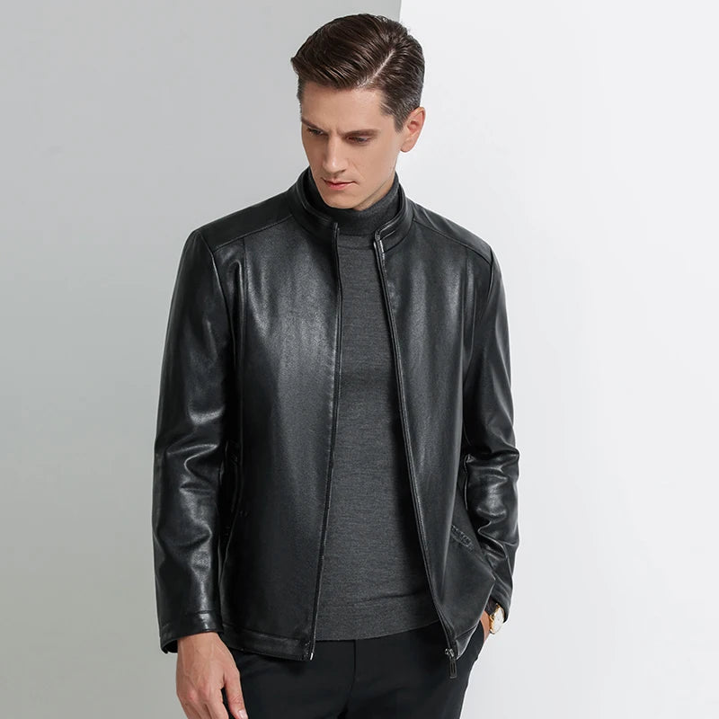 Lightweight Real Leather Casual Jacket