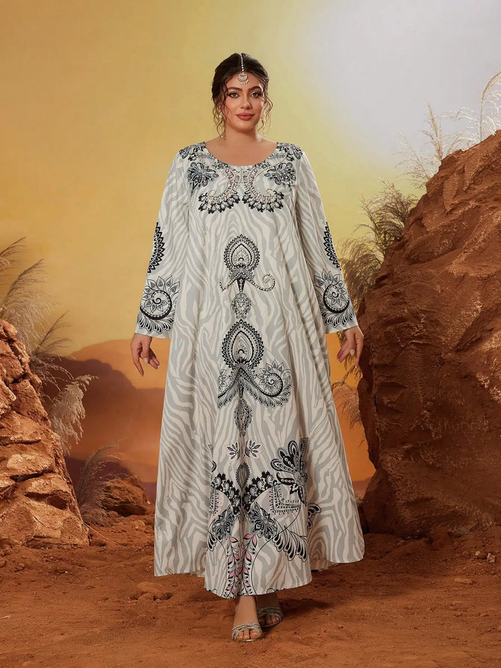 New Elegant Round-neck Abaya